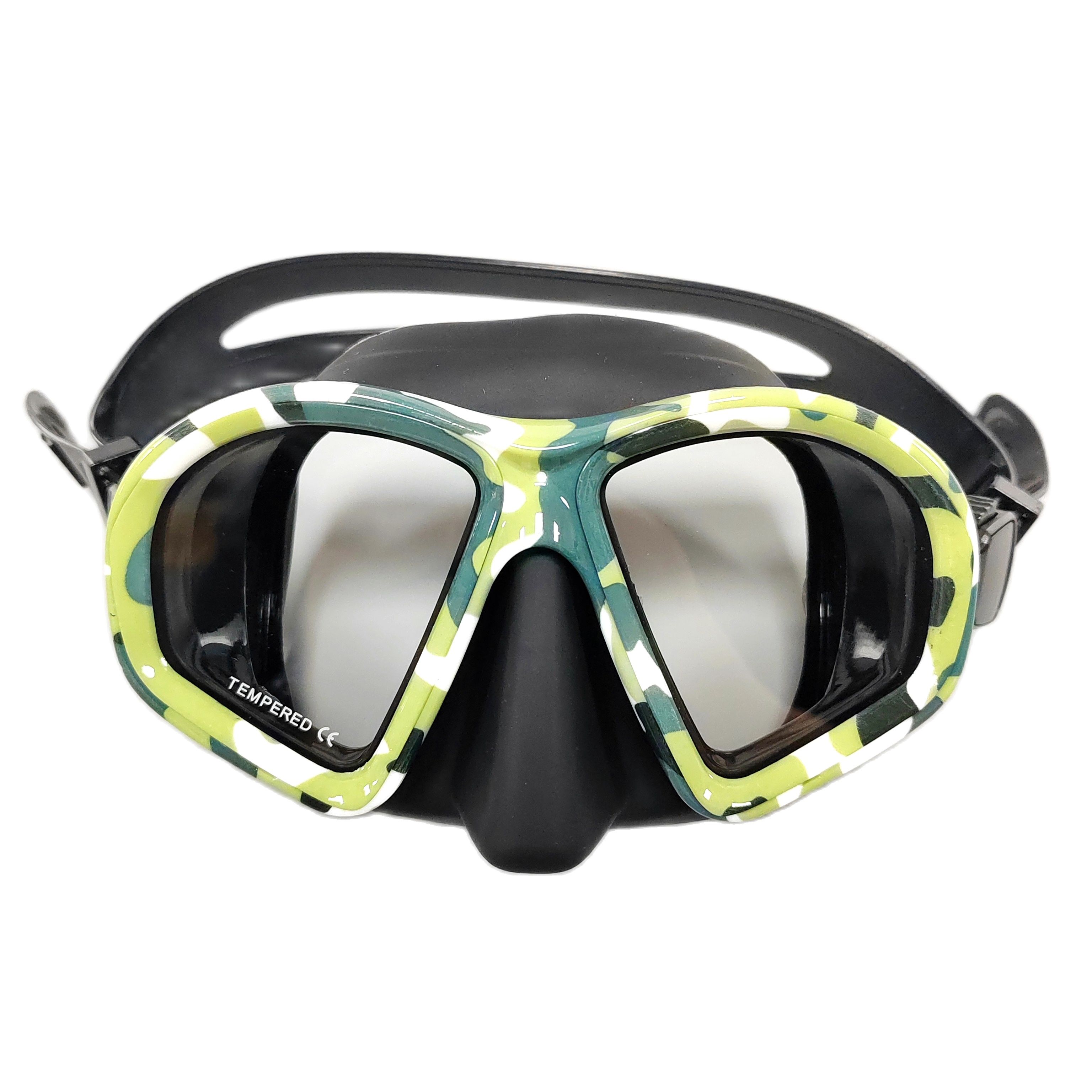 Anti Pollution Mask - Tauchermaske Tarnfarben Beschlagfrei Harpunenfischen-Ausrüstung Schwimm-Maske